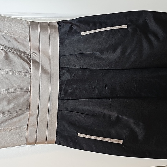 Rachel Roy New York Gray & Black 100% Silk Corset Dress - Size 6 - Picture 4 of 11